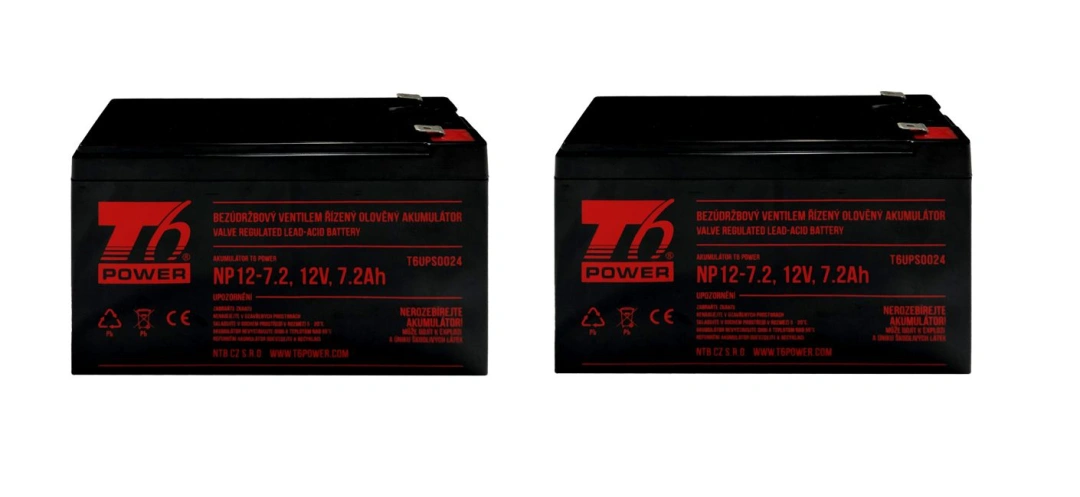T6 power Sada baterií pro APC Back-UPS RS BR800-IN, VRLA, 12 V