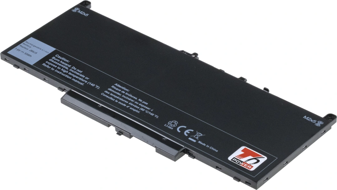 Baterie T6 Power pro notebook Dell 1W2Y2, Li-Poly, 7,6 V, 7200 mAh (55 Wh), černá