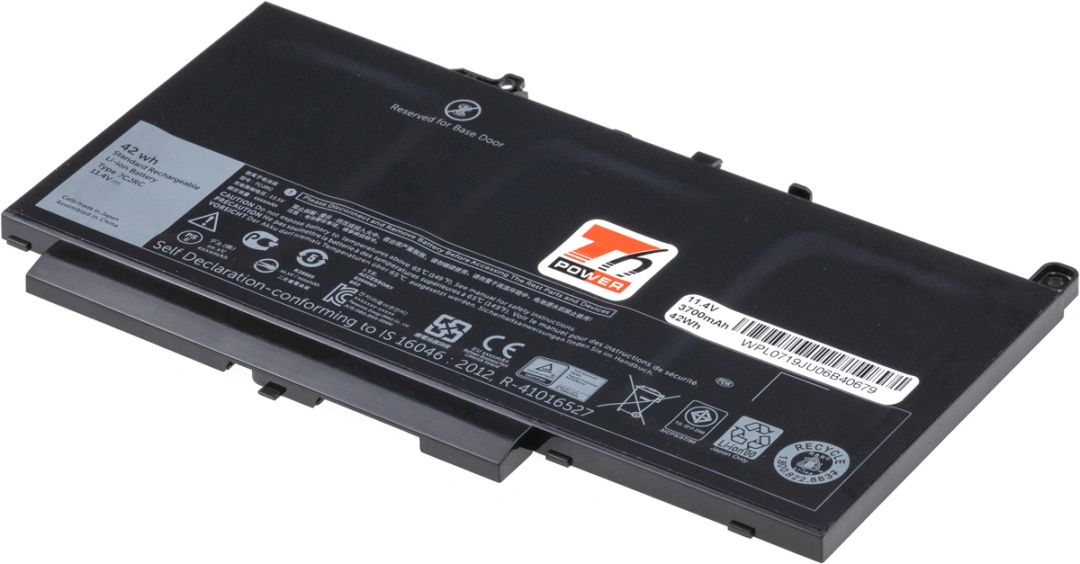 Baterie T6 Power pro notebook Dell 451-BBWR, Li-Poly, 11,1 V, 3300 mAh (37 Wh), černá