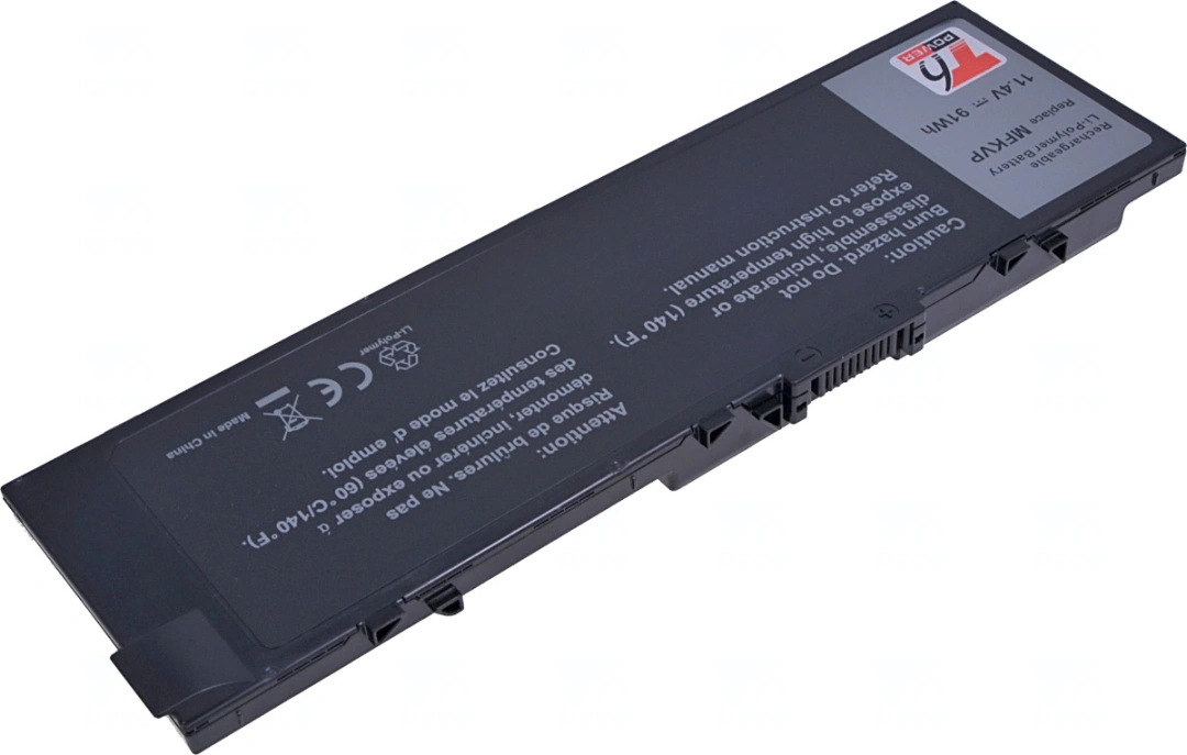 Baterie T6 Power pro Dell Precision 15 7520, Li-Poly, 11,4 V, 7900 mAh (91 Wh), černá