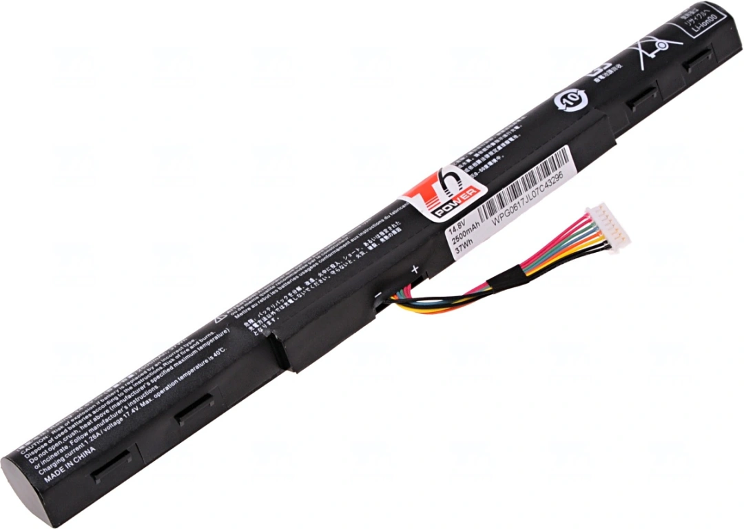 Baterie T6 Power pro notebook Acer KT.00403.025, Li-Ion, 14,8 V, 2500 mAh (37 Wh), černá