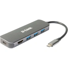 D-Link DUB-2333, USB-C Hub, 3x USB 3.0, USB-C, HDMI 1.4