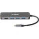 D-Link DUB-2333, USB-C Hub, 3x USB 3.0, USB-C, HDMI 1.4