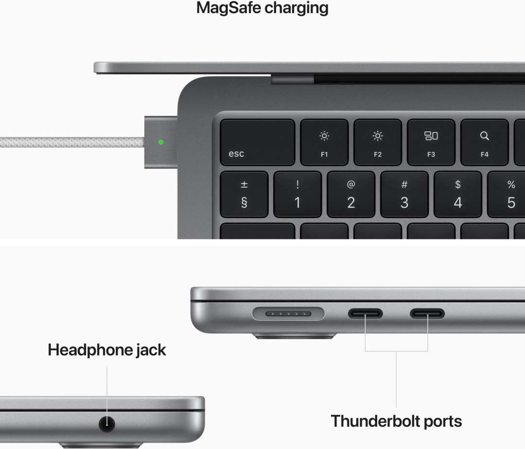 Apple MacBook Air 13, M2 8-core, 8GB, 256GB, 8-core GPU, Space Grey (M2, 2022) 