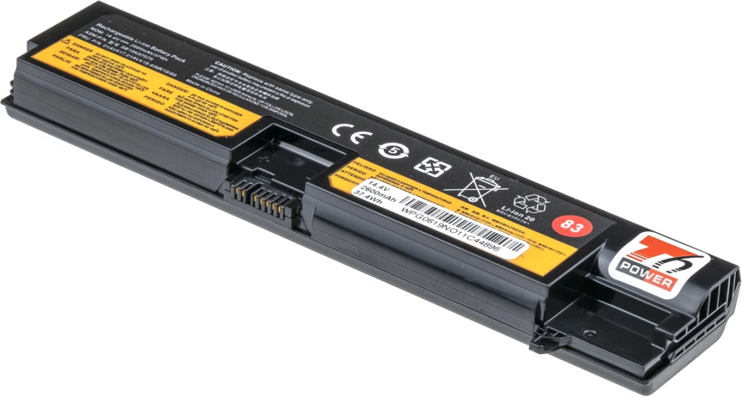 Baterie T6 Power pro notebook Lenovo 83, Li-Ion, 14,4 V, 2600 mAh (38 Wh), černá