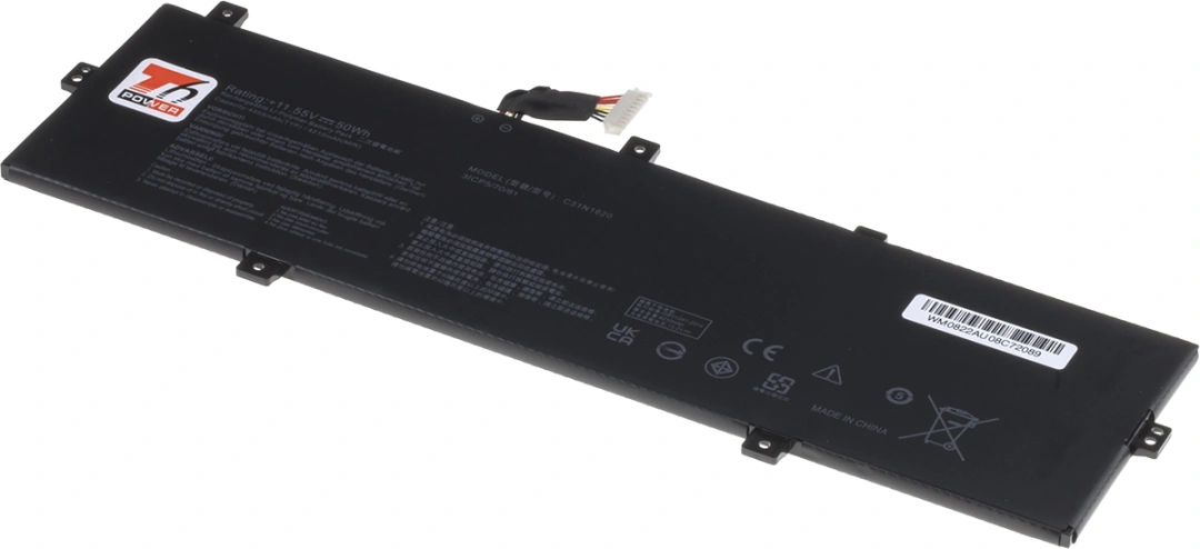 Baterie T6 Power pro Asus ZenBook UX430UN, Li-Poly, 11,55 V, 4355 mAh (50 Wh), černá