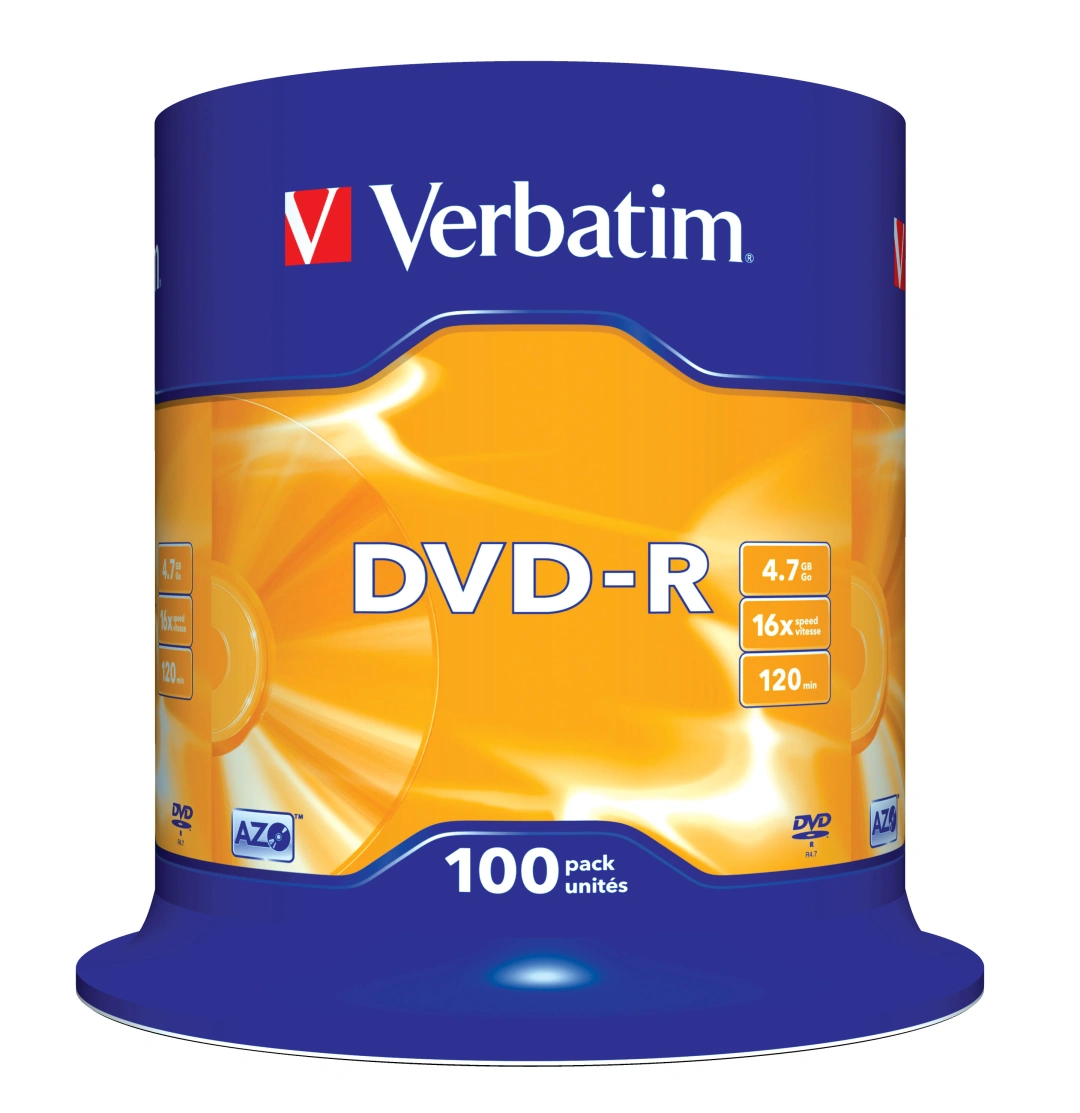 Verbatim DVD-R 4,7GB/ 16x/ 100pack/ spindle