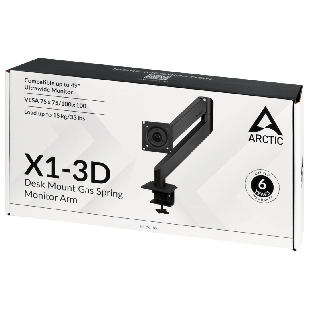 Arctic X1-3D stolní LCD držák 3D pohyb, do 49