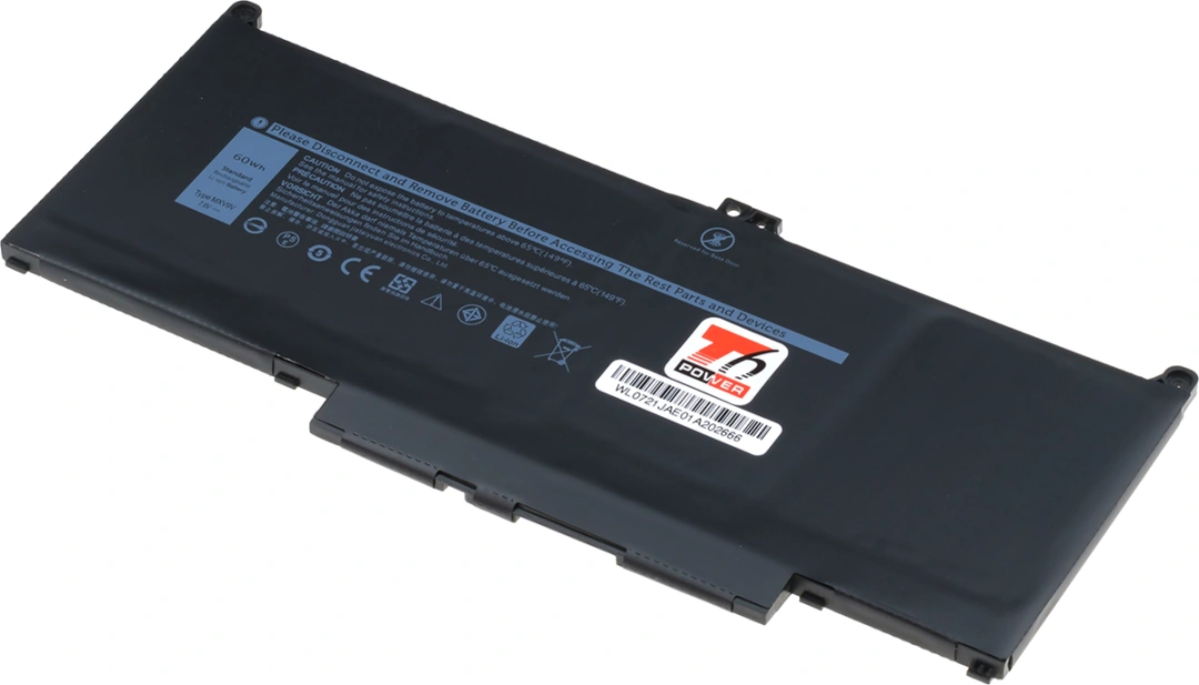 Baterie T6 Power pro Dell Latitude 5300, Li-Poly, 7,6 V, 7890 mAh (60 Wh), černá