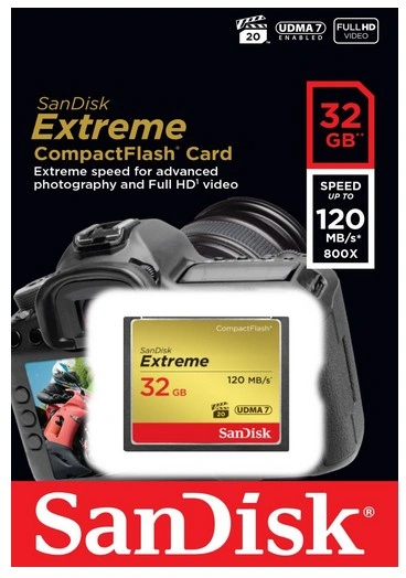 SanDisk CompactFlash Extreme 32GB 120 MB/s