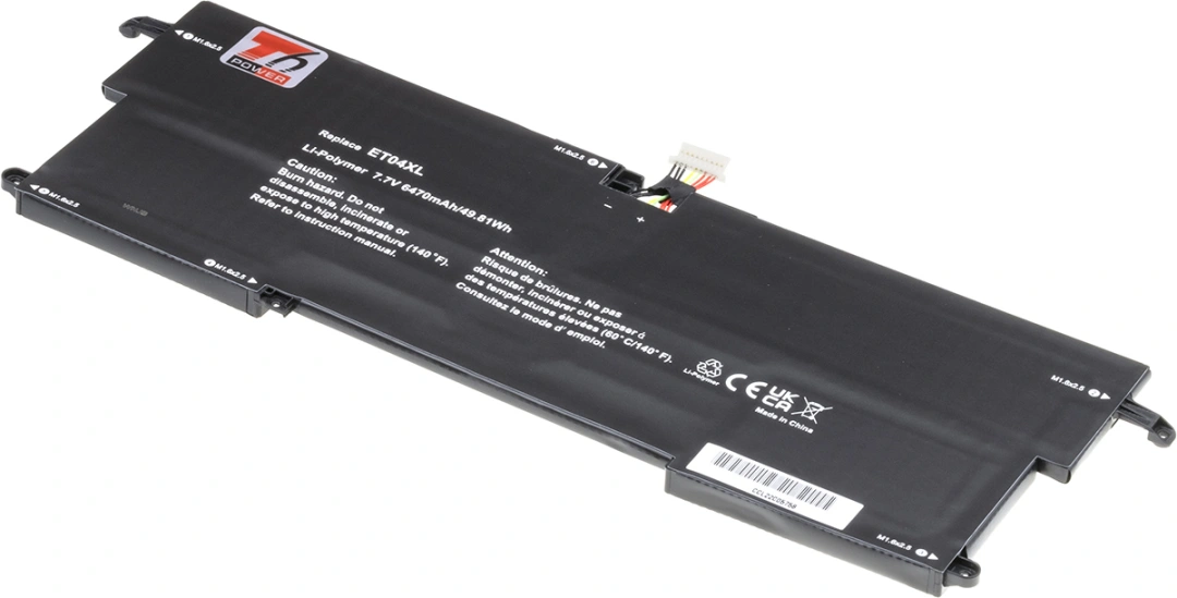 Baterie T6 Power pro notebook Hewlett Packard 915191-855, Li-Poly, 7,7 V, 6470 mAh (49,8 Wh), černá