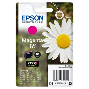 Epson Singlepack Magenta 18 Claria Home Ink