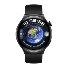 Chytré hodinky Huawei Watch 4 (Sport) - Black Stainless Steel Case + Black Fluoroelastomer Strap (55