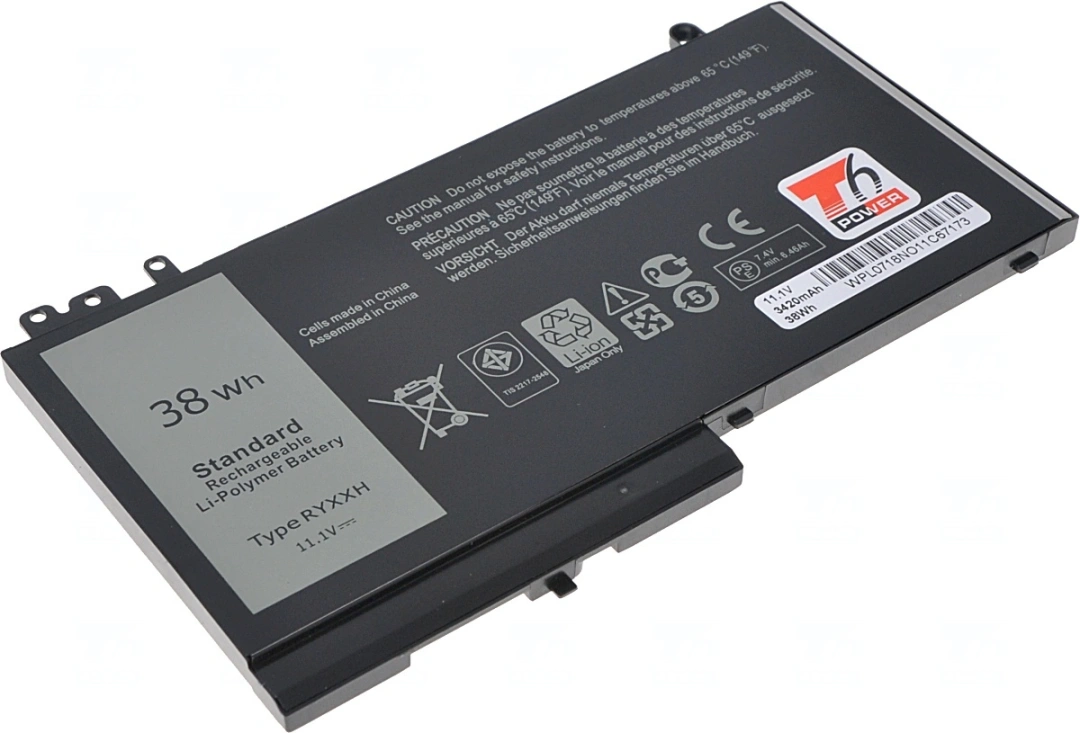 T6 power Baterie Dell Latitude E5450, E5550, E5250, 3150, 3160, 3600mAh, 41Wh, 3cell, Li-pol