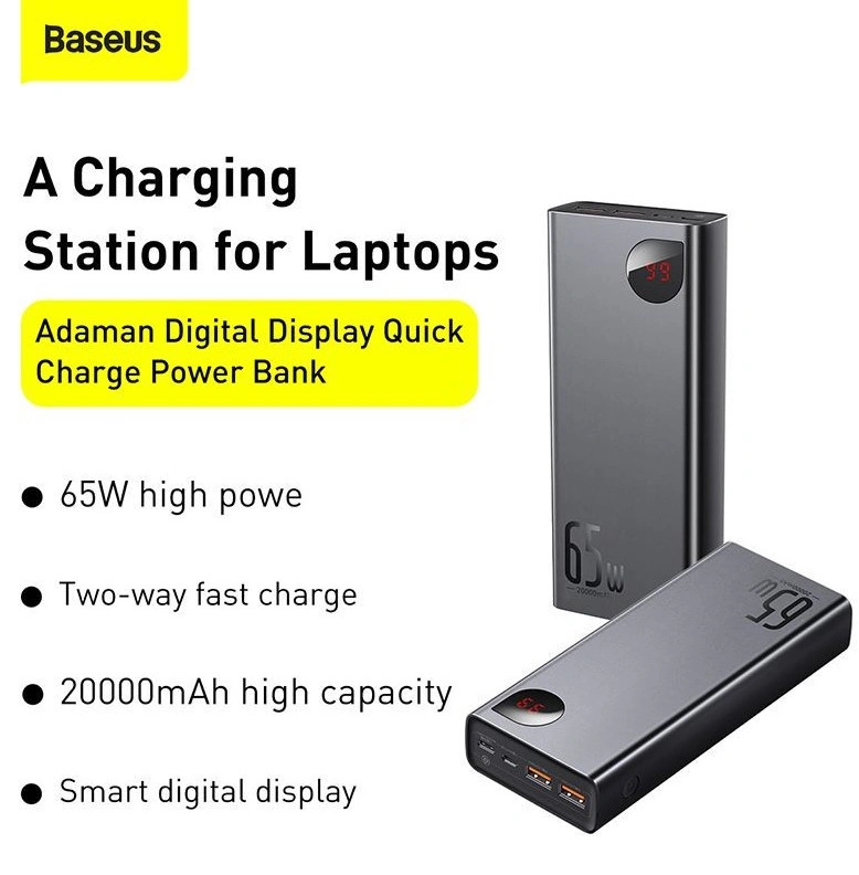 Powerbank Baseus Adaman Metal 20000mAh 65W (PPIMDA-D01) černá