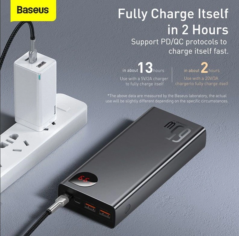 Powerbank Baseus Adaman Metal 20000mAh 65W (PPIMDA-D01) černá