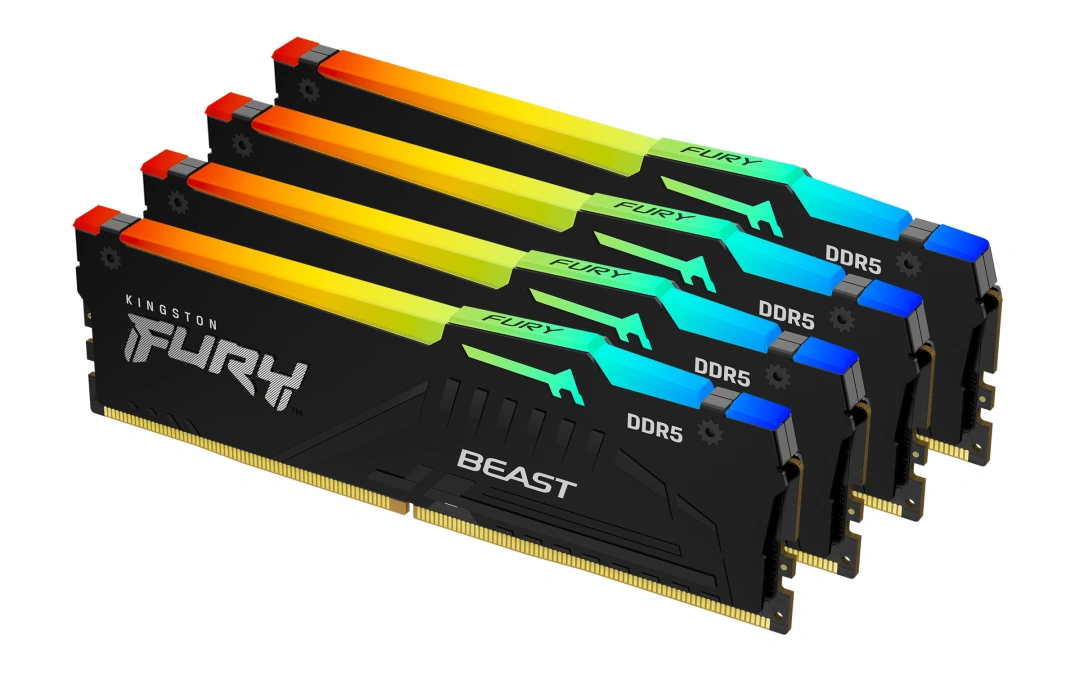 Kingston FURY Beast/DDR5/128GB/5200MHz/CL40/4x32GB/RGB/Black