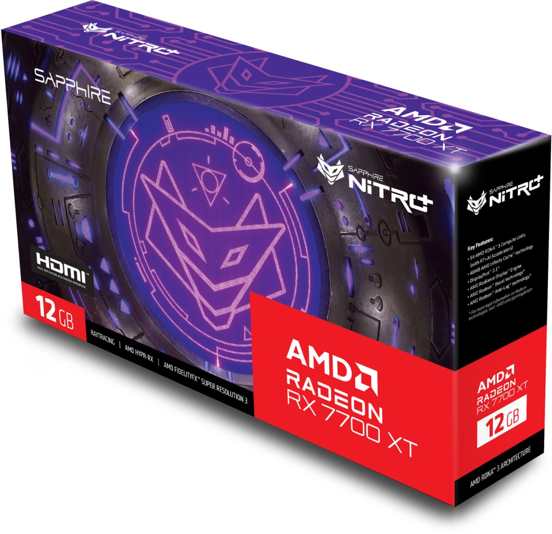 Sapphire NITRO+ AMD Radeon™ RX 7700 XT GAMING, 12GB GDDR6