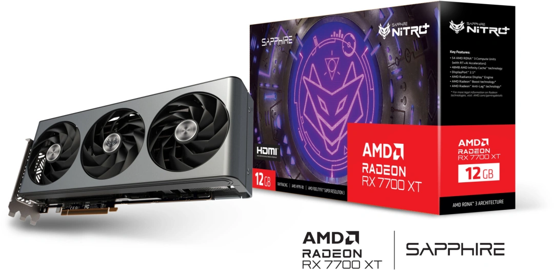 Sapphire NITRO+ AMD Radeon™ RX 7700 XT GAMING, 12GB GDDR6