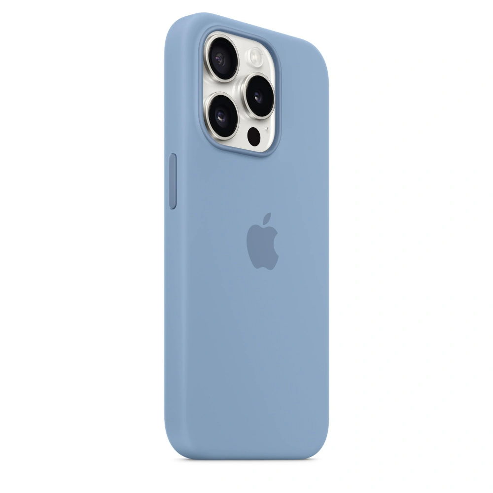 Apple Silikonový kryt s MagSafe pro iPhone 15 Pro, ledově modrá