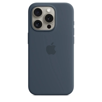 Kryt na mobil Apple Silicone Case s MagSafe pro iPhone 15 Pro - bouřkově modrý (MT1D3ZM/A)