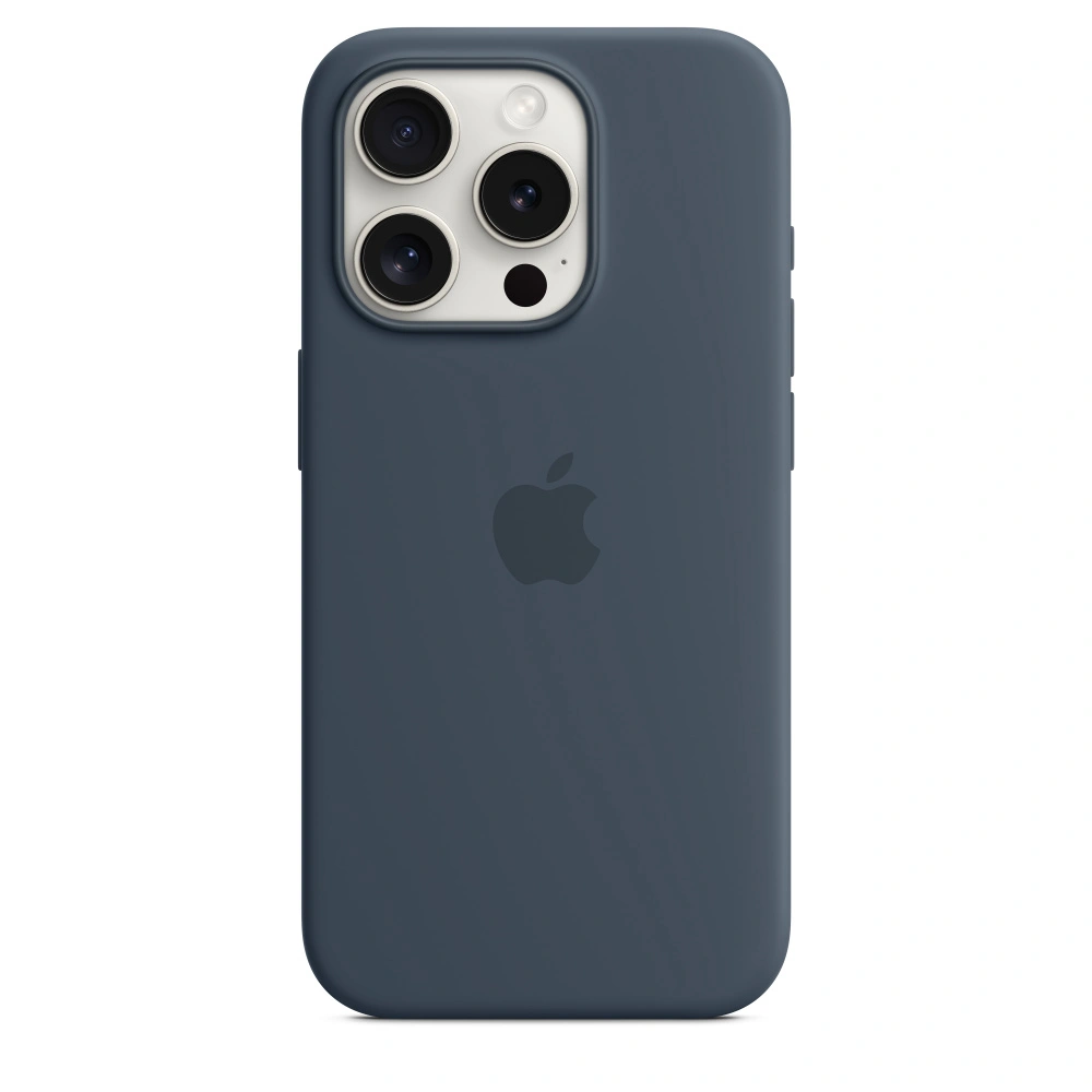 Kryt na mobil Apple Silicone Case s MagSafe pro iPhone 15 Pro - bouřkově modrý (MT1D3ZM/A)