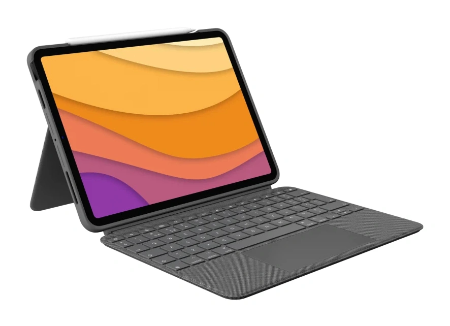 Logitech s klávesnicí Combo Touch Apple iPad Air (4. gen), UK, šedá