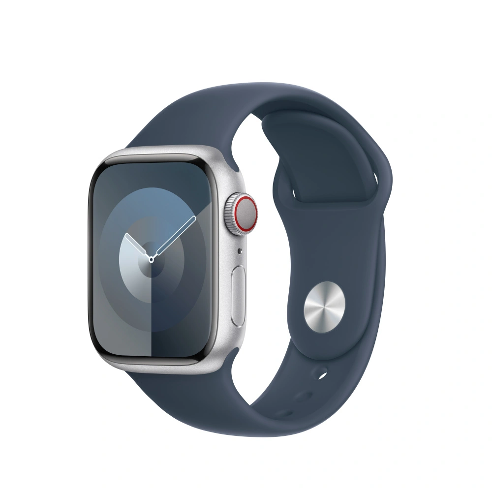 Řemínek Apple 41mm bouřkově modrý sportovní  - S/M (MT2W3ZM/A)