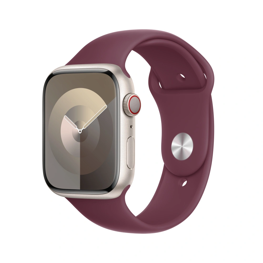 Řemínek Apple 45mm morušově rudý sportovní  - M/L (MT403ZM/A)