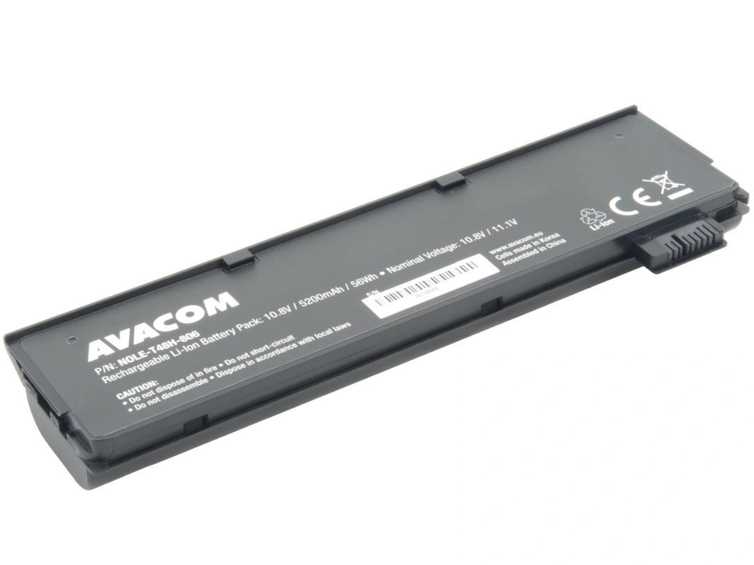 Avacom Lenovo ThinkPad T470, T480, T570, T580 Li-Ion 10,8V 5200mAh (NOLE-T48H-806)