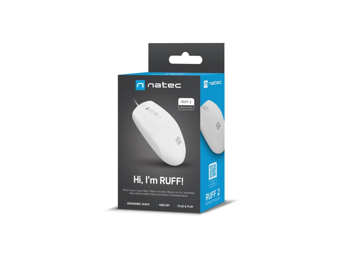 Natec RUFF 2 1000 DPI, white