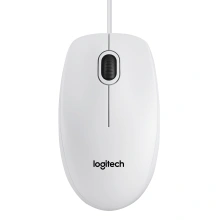 Logitech B100 Optical USB Mouse, white (910-003360)