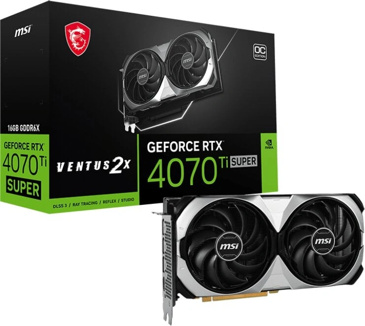 MSI GeForce RTX 4070 Ti SUPER 16G VENTUS 2X OC, 16GB GDDR6X