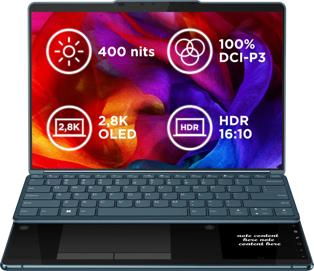 Lenovo Yoga Book 9 13IMU9, modrá