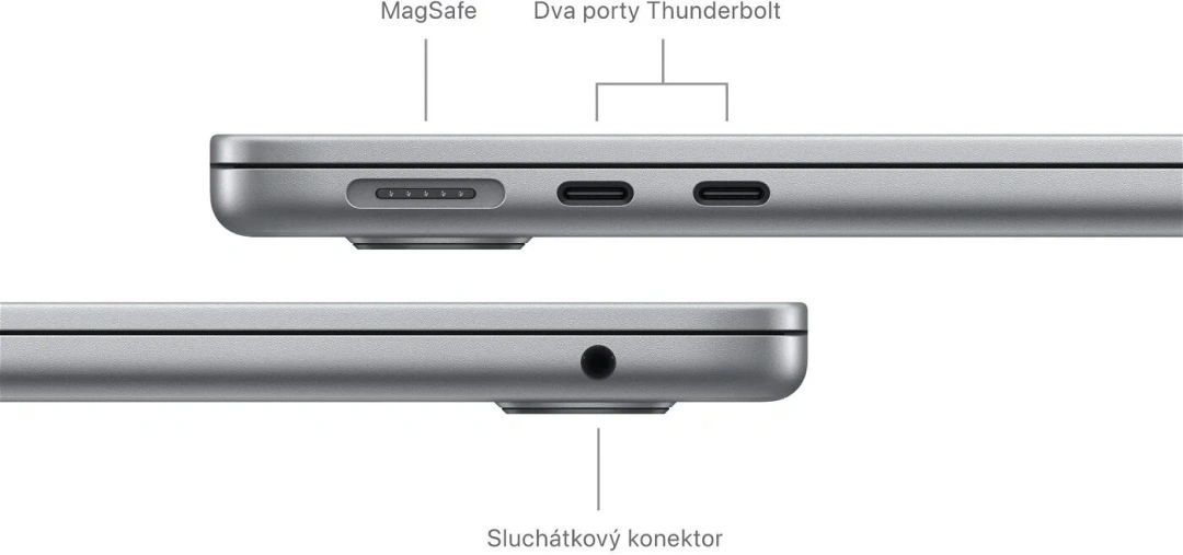 Apple MacBook Air 13, M3 8-core/8GB/256GB SSD/10-core GPU, vesmírně šedá (M3, 2024) 