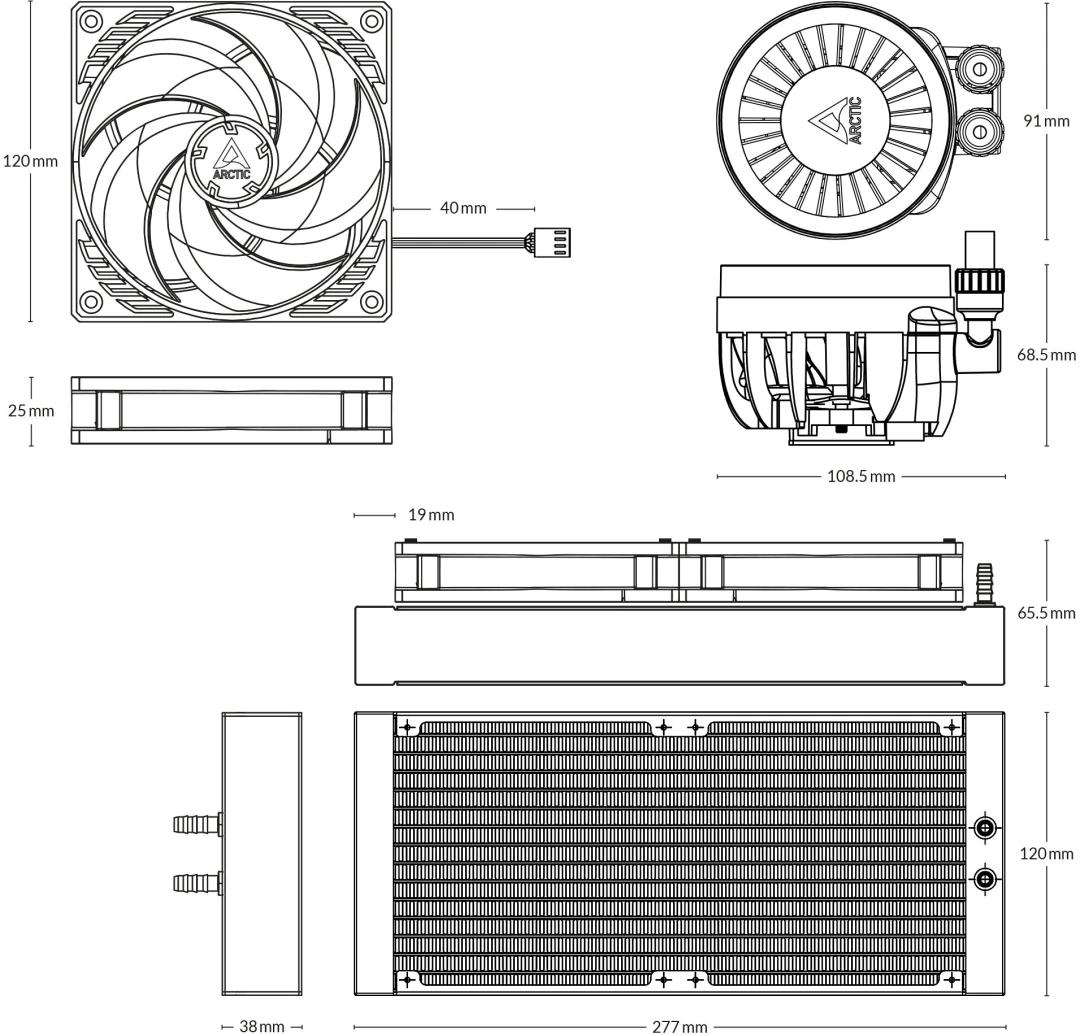 Arctic Liquid Freezer III 240, černá