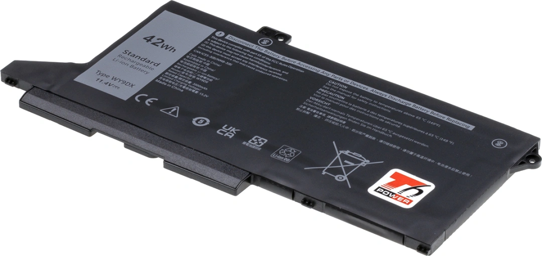 Baterie T6 Power pro notebook Dell 451-BCSV, Li-Poly, 11,4 V, 3680 mAh (42 Wh), černá