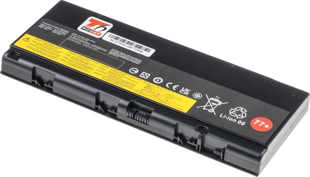 Baterie T6 Power pro notebook Lenovo SB10H45077, Li-Ion, 11,25 V, 8000 mAh (90 Wh), černá