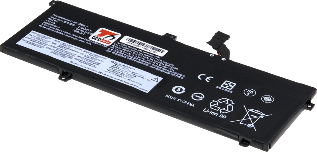 Baterie T6 Power pro notebook Lenovo SB10T83166, Li-Poly, 11,46 V, 4190 mAh (48 Wh), černá