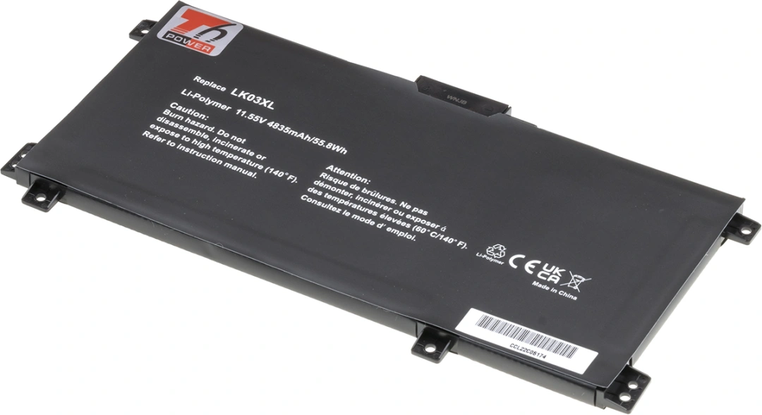 Baterie T6 Power pro Hewlett Packard Envy 17m-ae011dx, Li-Poly, 11,55 V, 4835 mAh (55 Wh), černá