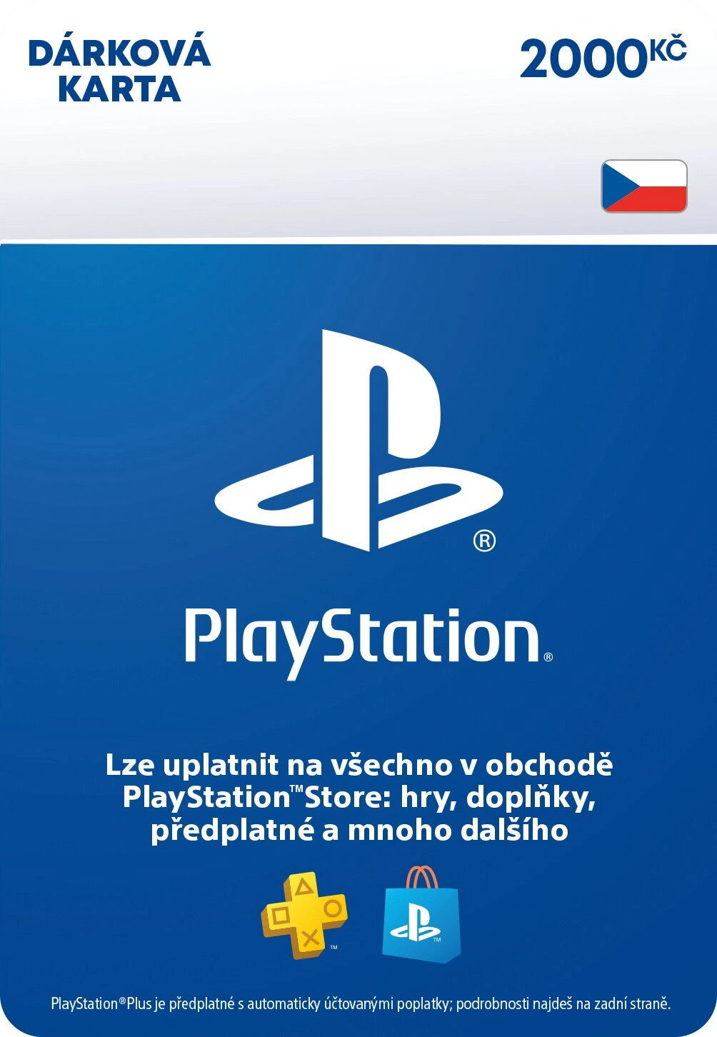 PlayStation Store - Dárková karta 2 000 Kč - elektronicky