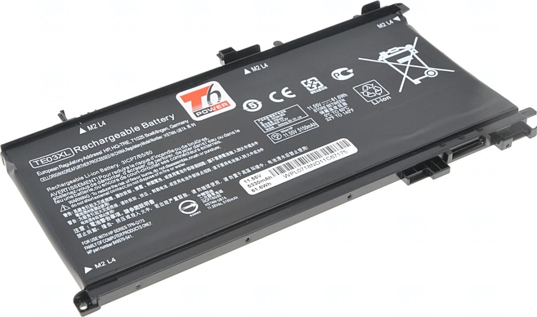 T6 power Baterie HP Pavilion 15-bc000, 15-bc200, Omen 15-ax000, 5300mAh, 61Wh, 3cell, Li-pol