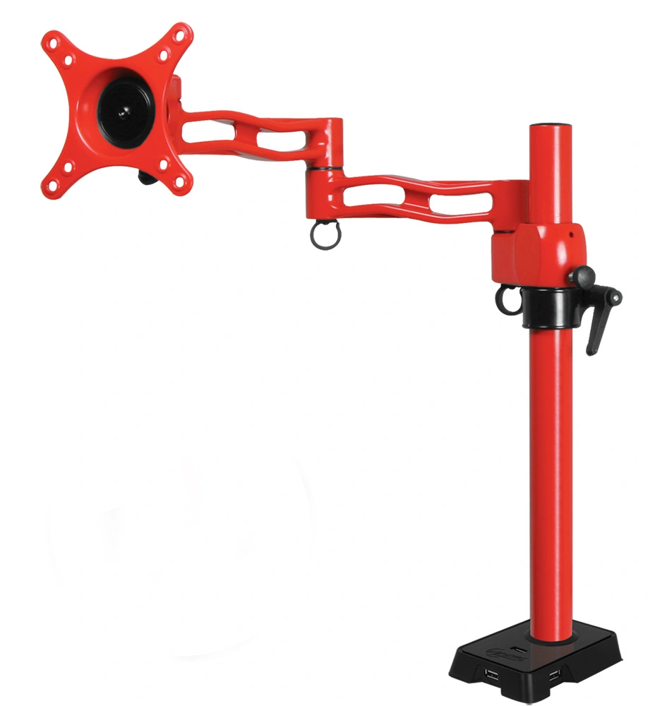ARCTIC Z1 red - single monitor arm with USB Hub