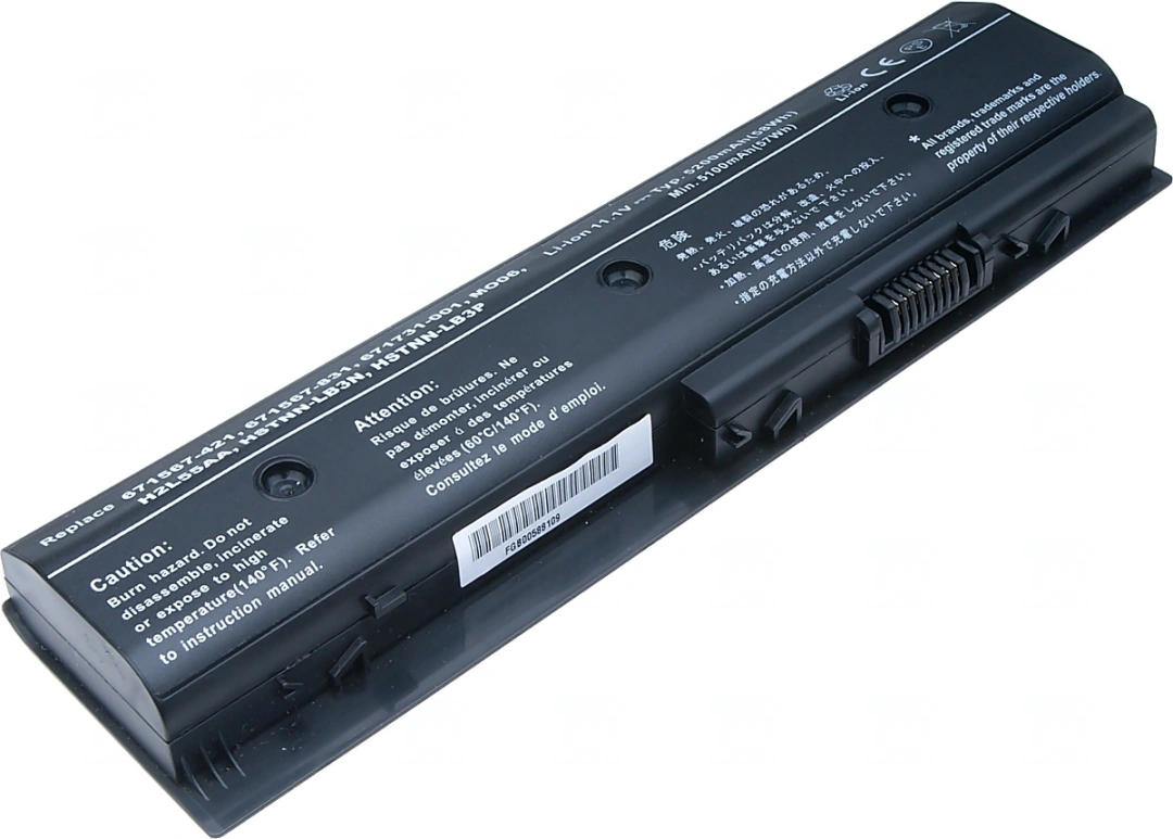 Baterie T6 Power pro Hewlett Packard Envy dv4-5b00 serie, Li-Ion, 11,1 V, 5200 mAh (58 Wh), černá