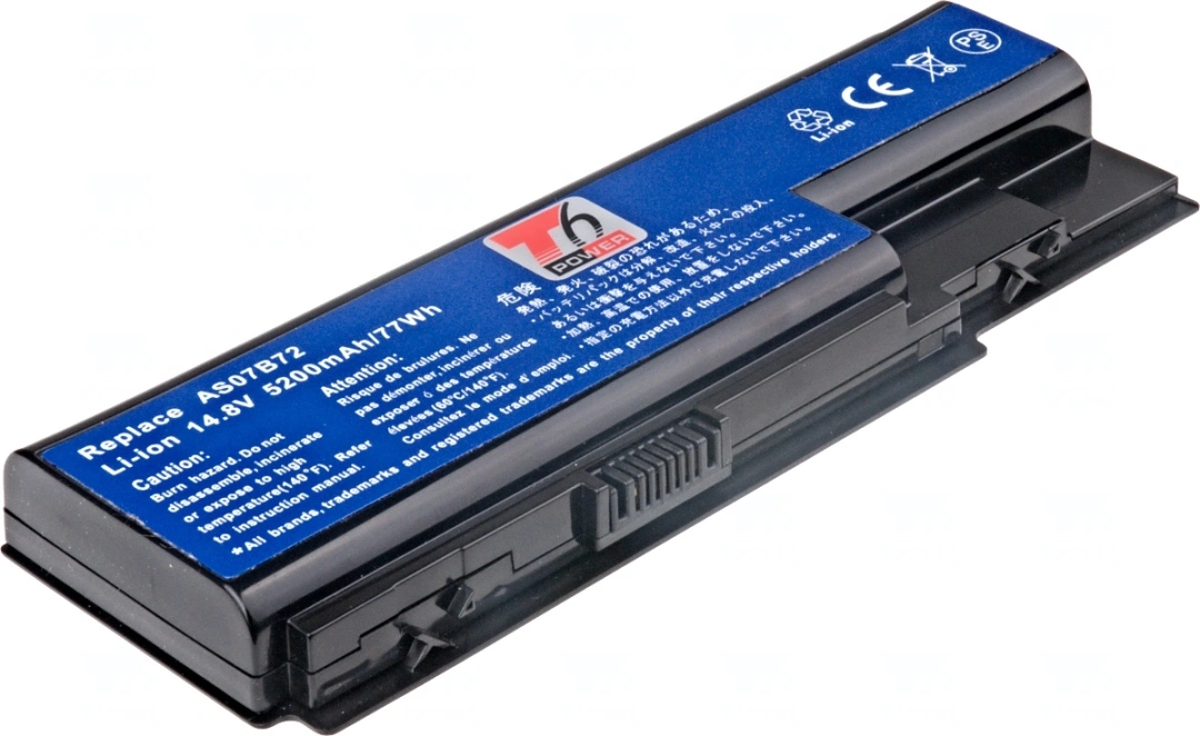 T6 power Baterie Acer Aspire 5310, 5520, 5720, 5920, 7720, TravelMate 7530, 5200mAh, 77Wh, 8cell