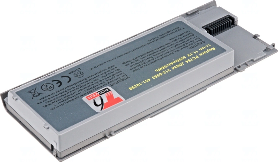 Baterie T6 Power pro notebook Dell UD088, Li-Ion, 11,1 V, 5200 mAh (58 Wh), šedá