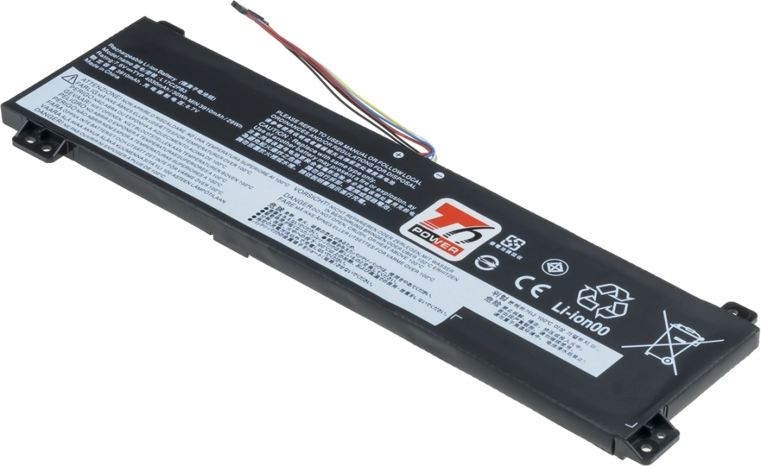 Baterie T6 Power pro notebook Lenovo 5B10W67362, Li-Poly, 7,6 V, 4030 mAh (30 Wh), černá