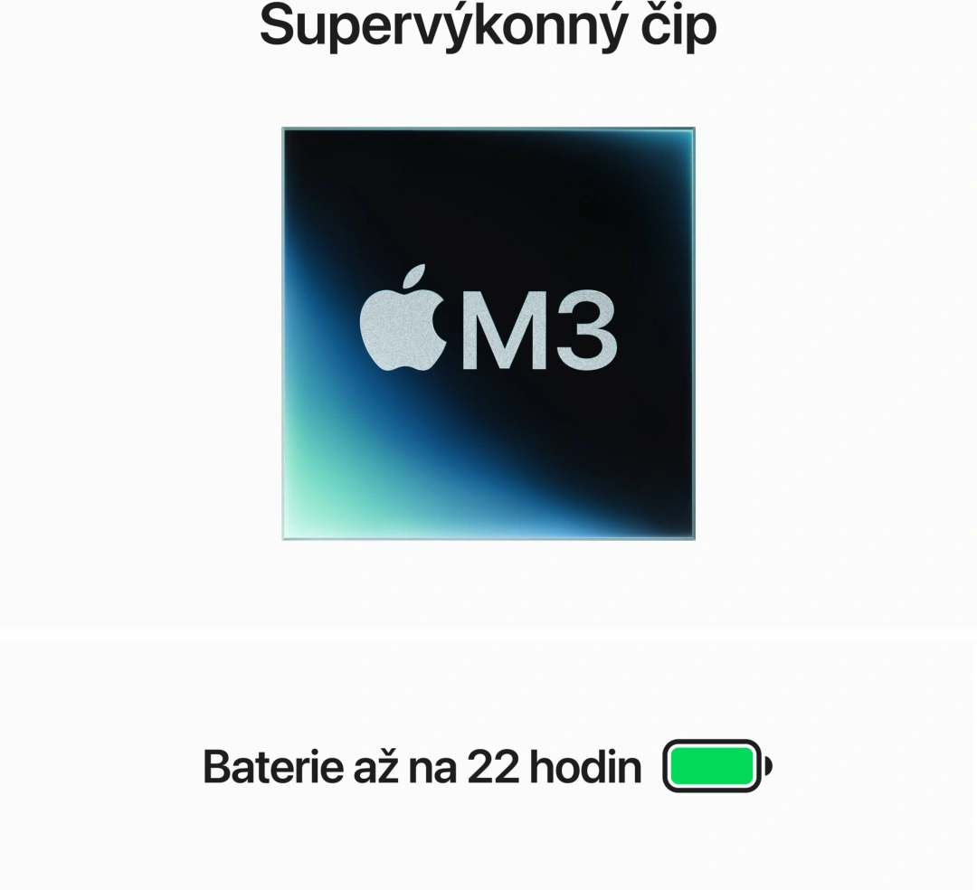 Apple MacBook Pro 14, M3 - 8-core/8GB/1TB/10-core GPU, stříbrná