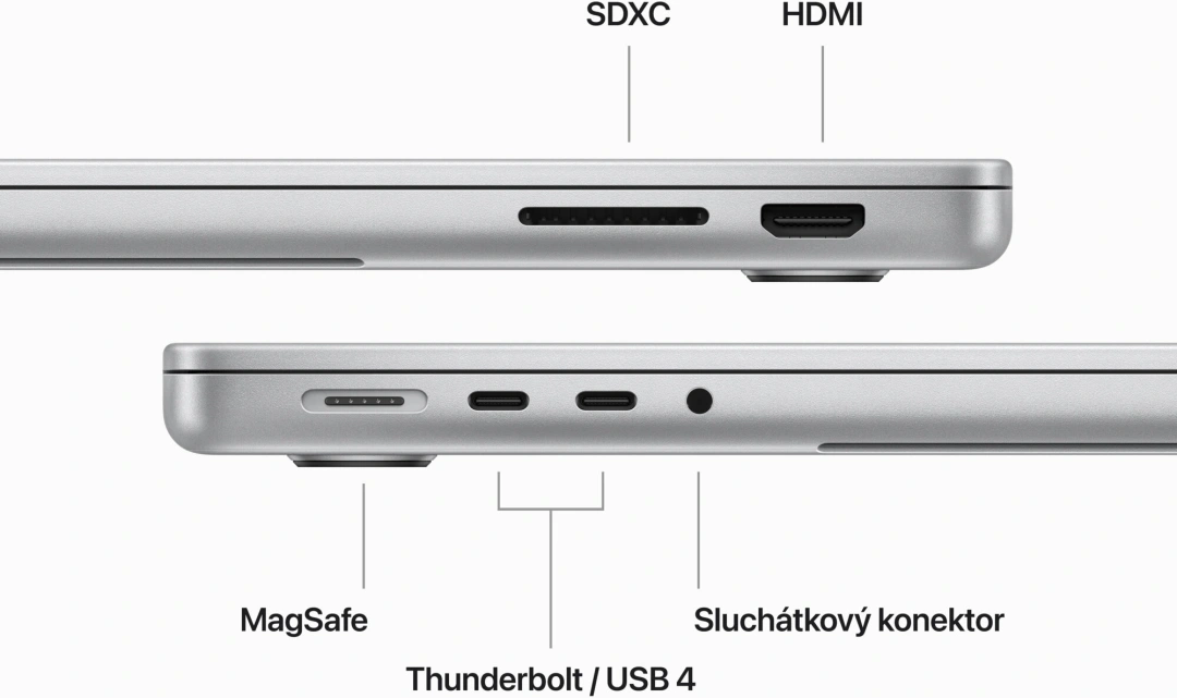 Apple MacBook Pro 14, M3 - 8-core/8GB/1TB/10-core GPU, stříbrná