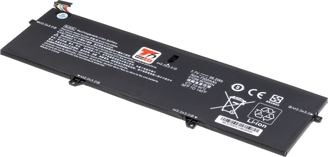 Baterie T6 Power pro notebook Hewlett Packard L07353-2C1, Li-Poly, 7,7 V, 7298 mAh (56 Wh), černá